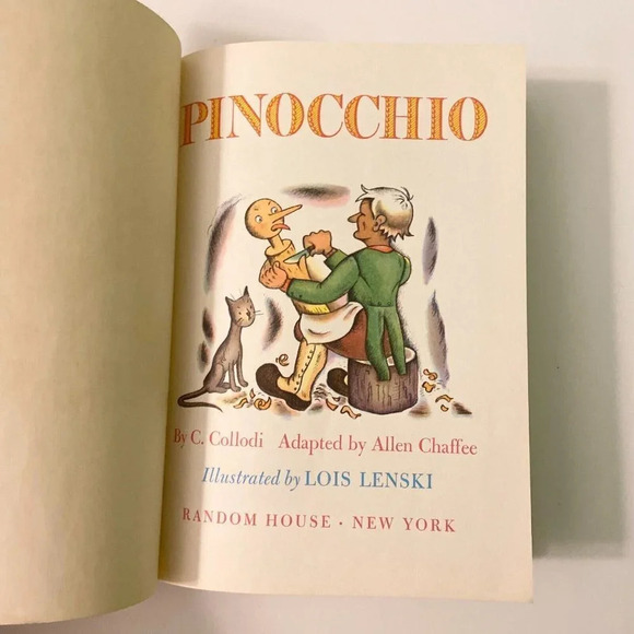 Vintage 1953 Adventures of Robin Hood and Pinocchio Double Sided Book Hardcover - Picture 6 of 16